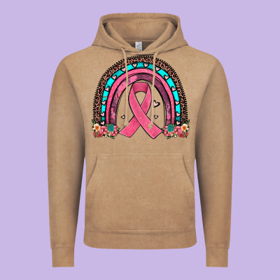 Ribbon Rainbow Vintage Hoodie Designed By Jahusdesignshop