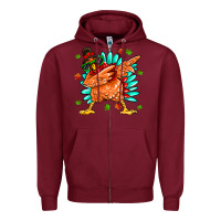 Burgundy turkey Zipper Hoodie - MaliasSmallBusiness