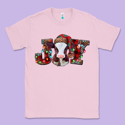 Joy Baby Cow Christmas Classic Tee Designed By Jasminsmagicworld