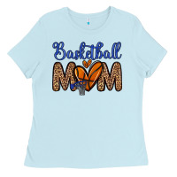 Baby Blue basketball mom Ladies Tee - Zillion Design Studio