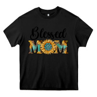 Black blessed mom Heavy Core Tee - RanaPortraitStore