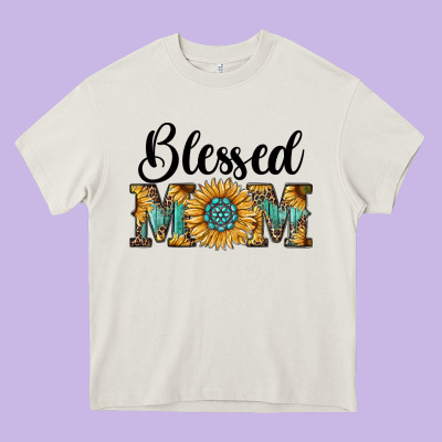 Blessed Mom Heavy Core Tee Designed By Ranaportraitstore