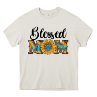 Cream blessed mom Heavy Core Tee - RanaPortraitStore