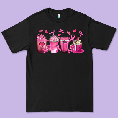 Breast Cancer Coffee Cups Premium Tee Designed By Texasbilliewilder