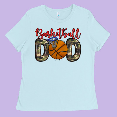 Basketball Dad Ladies Tee Designed By Zillion Design Studio