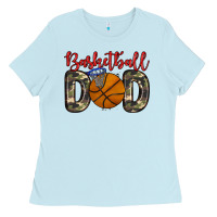 Baby Blue basketball dad Ladies Tee - Zillion Design Studio
