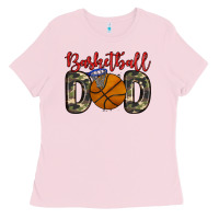 Bubblegum Pink basketball dad Ladies Tee - Zillion Design Studio