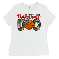 White basketball dad Ladies Tee - Zillion Design Studio