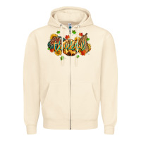 Sandshell thankful pumpkins Zipper Hoodie - MaliasSmallBusiness