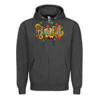 Smoke thankful pumpkins Zipper Hoodie - MaliasSmallBusiness