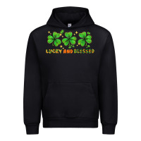 Black St. Patrick's Day lucky and blessed Urban Hoodie - HowdyJamesFarm