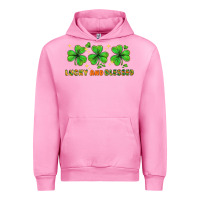 Fuchsia Pink St. Patrick's Day lucky and blessed Urban Hoodie - HowdyJamesFarm