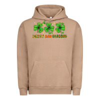 Pigment Burro St. Patrick's Day lucky and blessed Urban Hoodie - HowdyJamesFarm