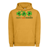 Pigment Peanut Butter St. Patrick's Day lucky and blessed Urban Hoodie - HowdyJamesFarm