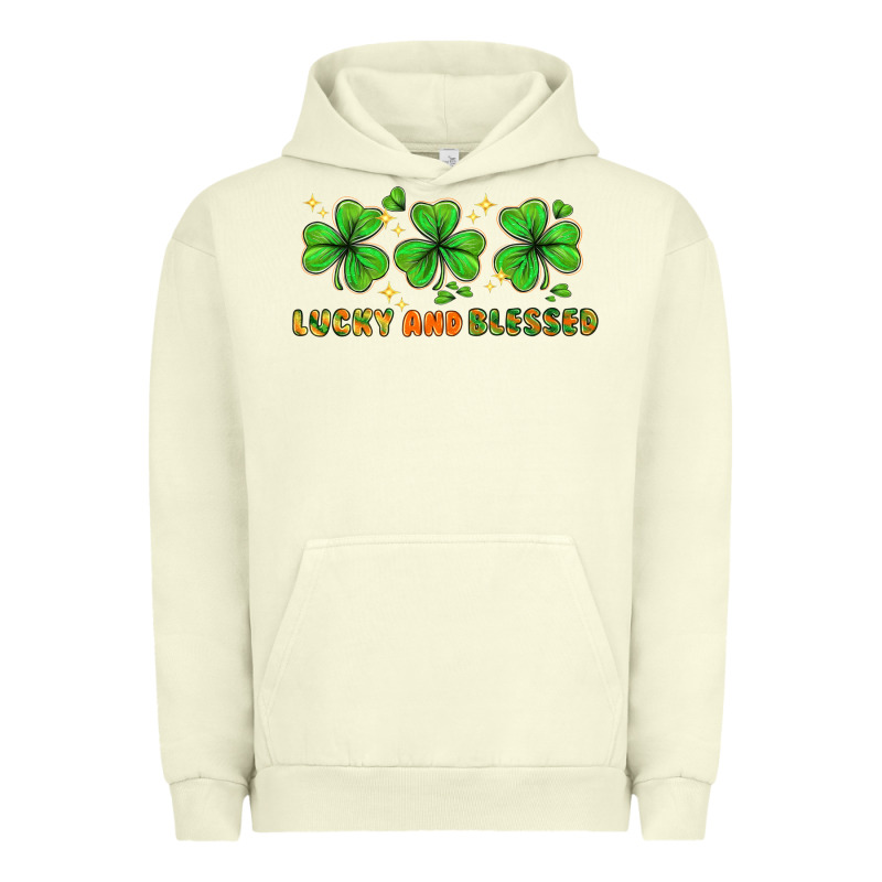 St. Patrick's Day Lucky And Blessed Urban Hoodie by HowdyJamesFarm | Teevron