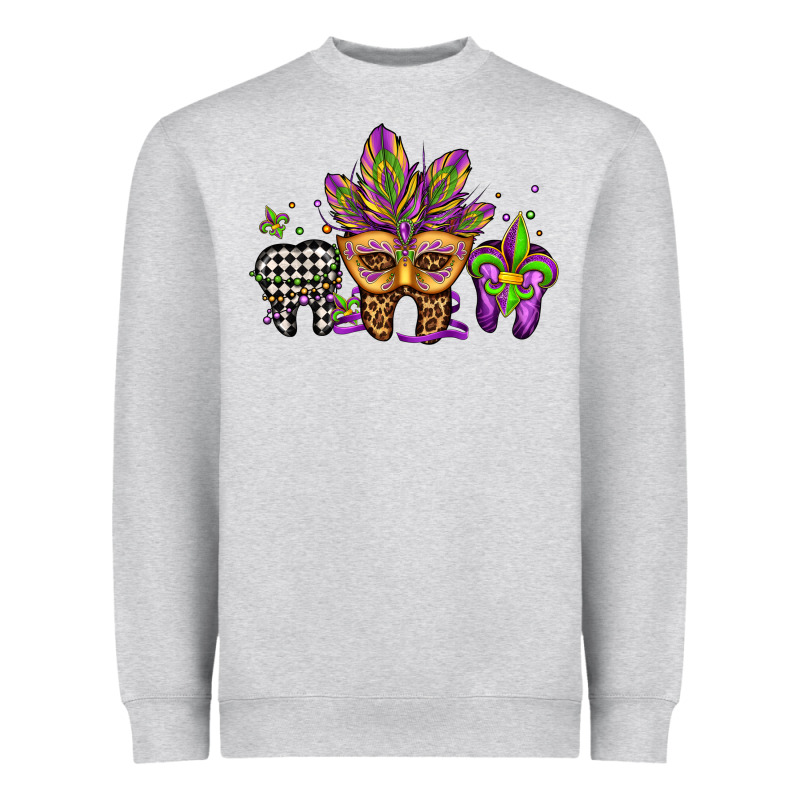 Mardi Gras Teeth Dental Assistant Heavyweight Sweatshirt by Jasminsmagicworld | Teevron