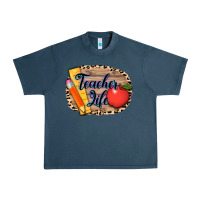Midnight Navy teacher life background 3200x2400 Urban Heavy Tee - AdoDesignShop