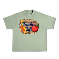 Oil Green teacher life background 3200x2400 Urban Heavy Tee - AdoDesignShop