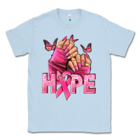 Dusty Blue hope cancer nails Classic Tee - NancyCooperArtShop