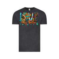 Vintage Black love my tribe native american indian headdress Vintage Tee - Artiststas