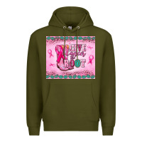 Army Green Give Cancer the boot Premium Hoodie - NancyCooperArtShop