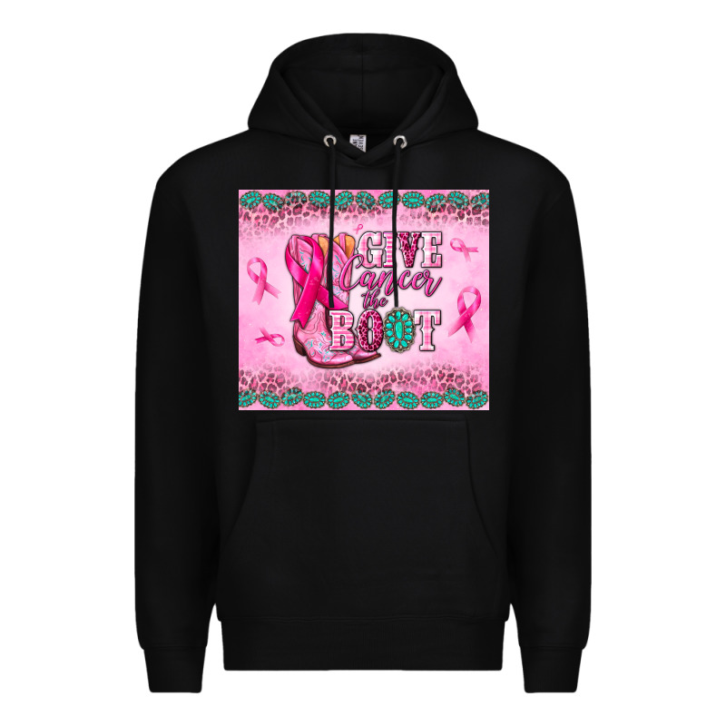 Give Cancer The Boot Premium Hoodie by NancyCooperArtShop | Teevron