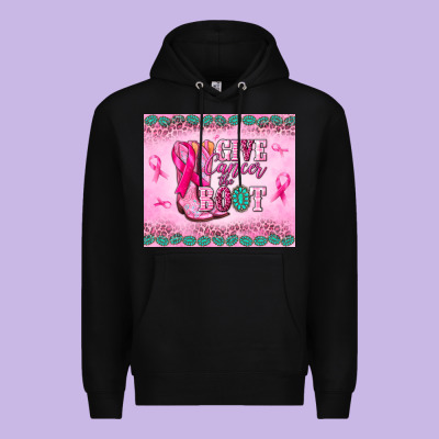 Give Cancer The Boot Premium Hoodie Designed By Nancycooperartshop