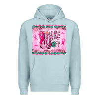 Blue Mist Give Cancer the boot Premium Hoodie - NancyCooperArtShop