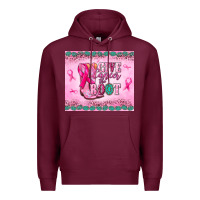 Burgundy Give Cancer the boot Premium Hoodie - NancyCooperArtShop
