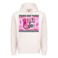 Pale Pink Give Cancer the boot Premium Hoodie - NancyCooperArtShop