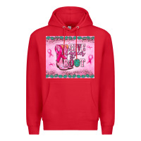 Red Give Cancer the boot Premium Hoodie - NancyCooperArtShop
