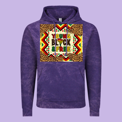 Young Black And Free Vintage Hoodie Designed By Artiststas