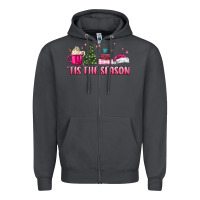 Smoke tis the season pink christmas Zipper Hoodie - MaliasSmallBusiness