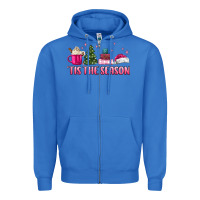 True Royal tis the season pink christmas Zipper Hoodie - MaliasSmallBusiness