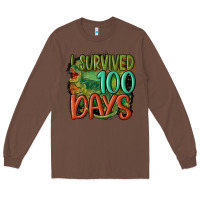 Chestnut i survived 100 days Long Sleeve Tee - MaliasSmallBusiness