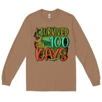 Toasted Coconut i survived 100 days Long Sleeve Tee - MaliasSmallBusiness