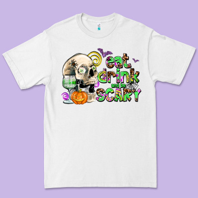 Eat Drınk And Be Scary Premium Tee Designed By Adodesignshop