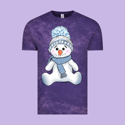 Winter Snowman Vintage Tee Designed By Adodesignshop