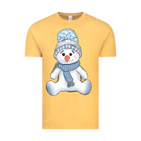 Vintage Mustard winter snowman Vintage Tee - AdoDesignShop