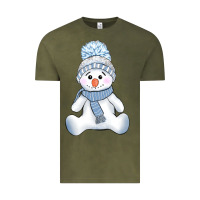 Vintage Olive winter snowman Vintage Tee - AdoDesignShop