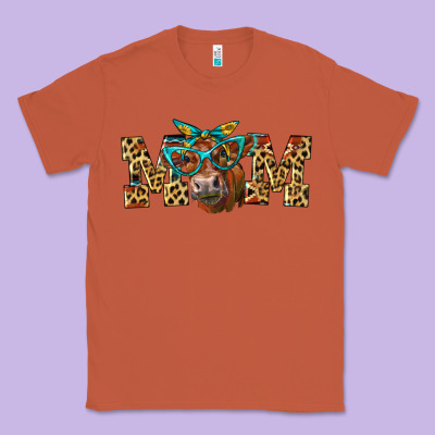 Western Mom Red Angus Cow Classic Tee Designed By Lillyallendesigns