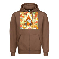 Chestnut fall gnome Zipper Hoodie - MaliasSmallBusiness