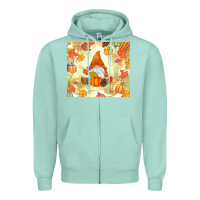 Seafoam fall gnome Zipper Hoodie - MaliasSmallBusiness