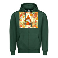 Sports Green fall gnome Zipper Hoodie - MaliasSmallBusiness