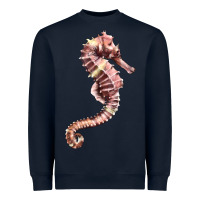Navy pink seahorse Heavyweight Sweatshirt - LillyAllenDesigns