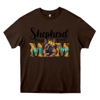 Chocolate Brown shepherd mom western Heavy Core Tee - RanaPortraitStore