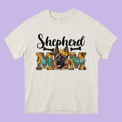 Shepherd Mom Western Heavy Core Tee Designed By Ranaportraitstore