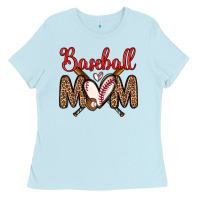Baby Blue baseball mom Ladies Tee - Zillion Design Studio