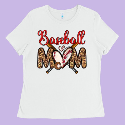 Baseball Mom Ladies Tee Designed By Zillion Design Studio
