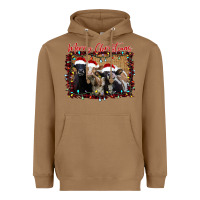 Toasted Coconut Merry Christmas Cows Heavyweight Hoodie - Bettercallsaul